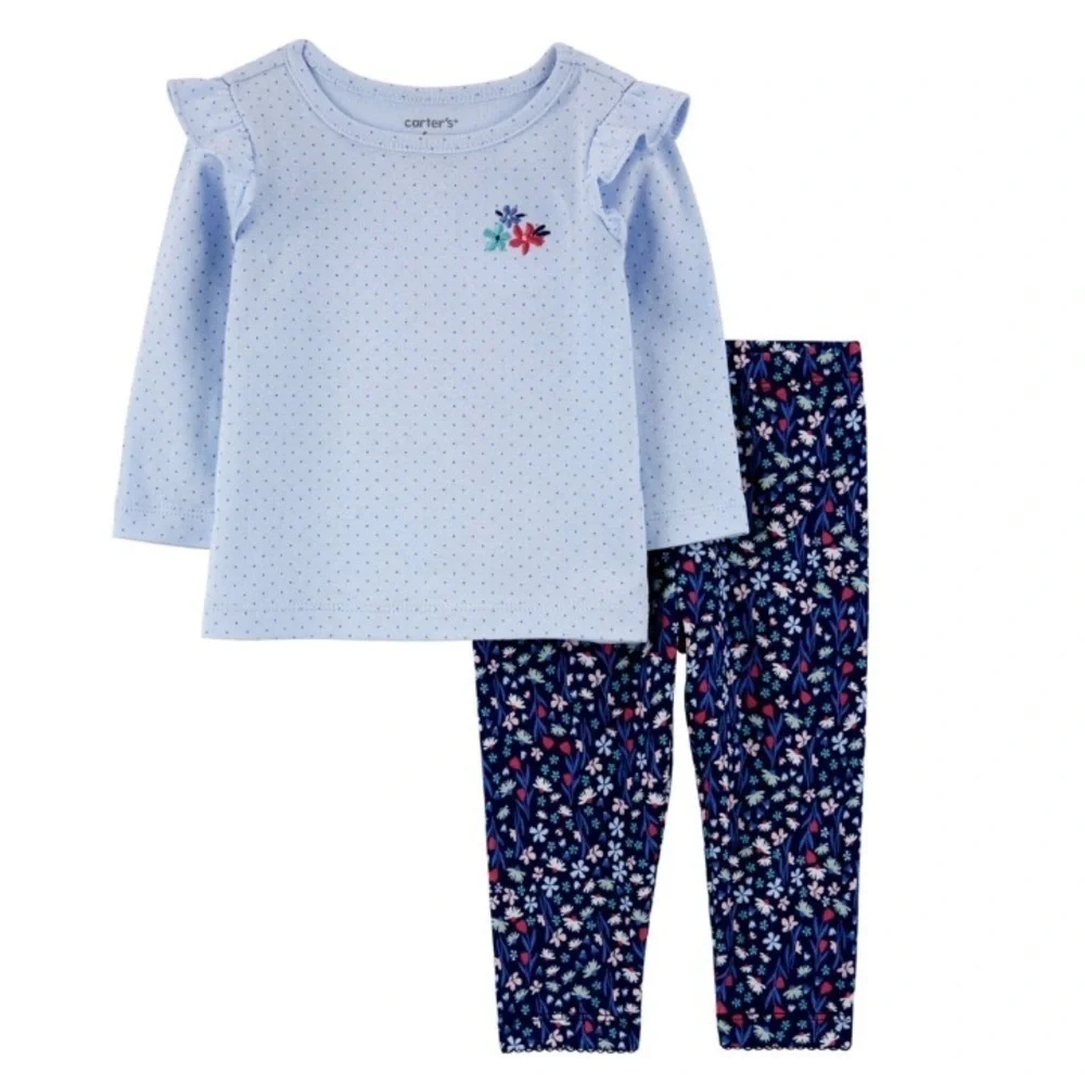 Carter's Three Piece Bodysuit Pants Set 12mo